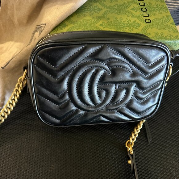 Real Gucci GG Mini Marmont Bag Shoulder bag - Picture 1 of 10